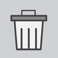 Illustration of trash bin