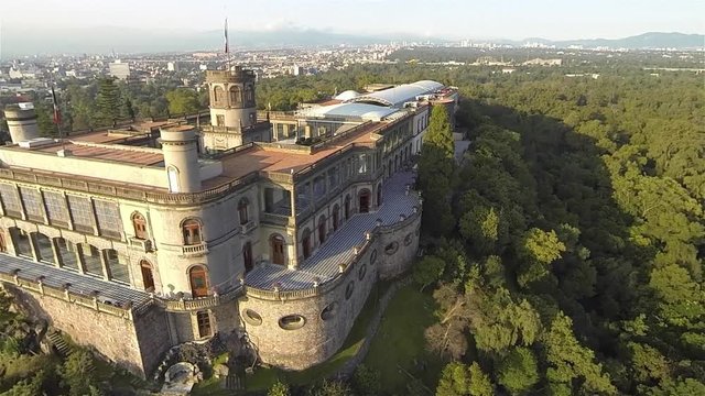 Aerial view of Chapultepec Castle Mexico City