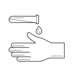 Disinfection vector line icon isolated on white background