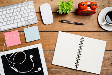 Office stuff with keyboard