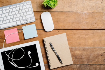 Office stuff with keyboard