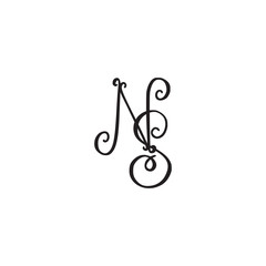 Handwritten monogram icon