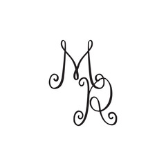 Handwritten monogram icon