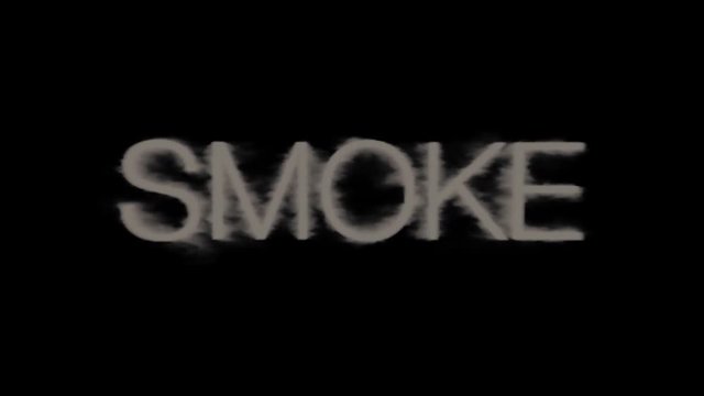 Smoking word 'SMOKE' isolated on alpha channel, health concept