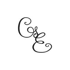 Handwritten monogram icon