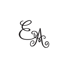 Handwritten monogram icon