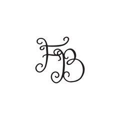 Handwritten monogram icon