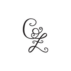 Handwritten monogram icon