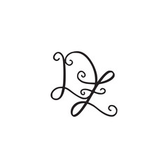 Handwritten monogram icon