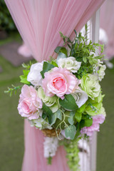 Thai pink wedding bouquet