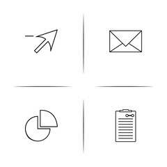 Web And Text simple linear icon set.Simple outline icons