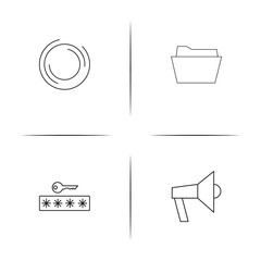 Signs And Symbols simple linear icon set.Simple outline icons