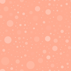 Geometric seamless pattern of circles. Different circles on a pink background. Vector illustration