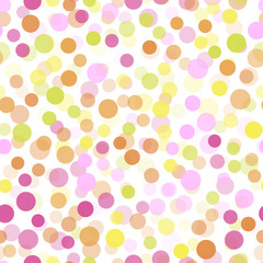 Abstract background with colorful dots on white. Vector.