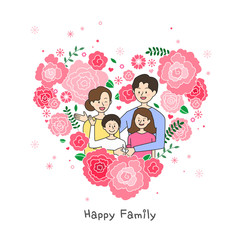 Happy family illustration