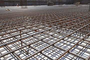 Fototapeta premium Urban construction buildings foundation