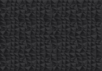 Abstract black polygon pattern background texture vector illustration.