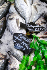 Форель Дорода Свежая рыба на льду с ценой