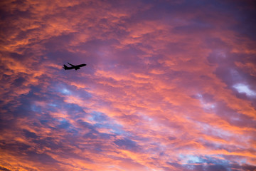 The aircraft fly through storm clouds.