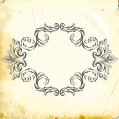 Vector baroque of vintage elements for design. 