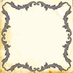 Vector baroque of vintage elements for design. 
