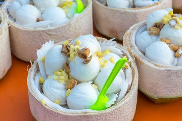 Coconut ice cream  ready to serve for all customer 