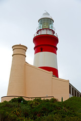 in south africa coastline  and lighthouse