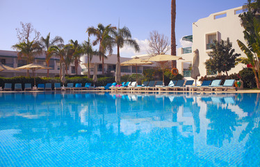 Outdoor swimming pool at the hotel