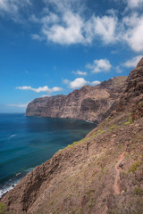 Fototapeta na wymiar Los gigantes Cliffs, famous landmark in Tenerife island, Canary islands, Spain.