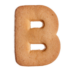 Isoalted cookie capital letter B