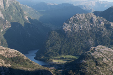 Obraz premium Summer landscape with a mountain view, Norway