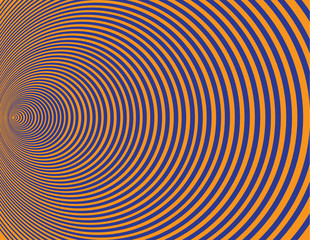 Blue orange radial circles