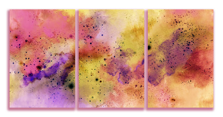 Cover design set, watercolor stains