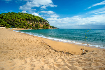 the beach St.Cristina in Lloret de Mar, Spain 