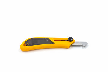 Yellow plastic and laminate cutter knife.