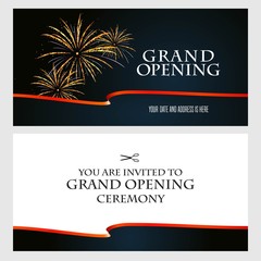 Grand opening vector illustration, invitation
