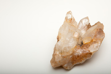 Specimen of rough quartz crystals