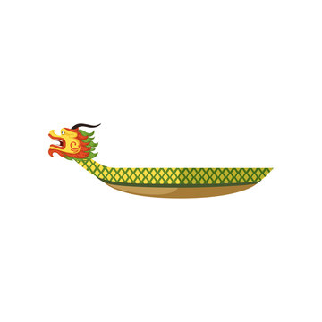 Dragon Boat, symbol of Chinese traditional Festival vector Illustration on a white background