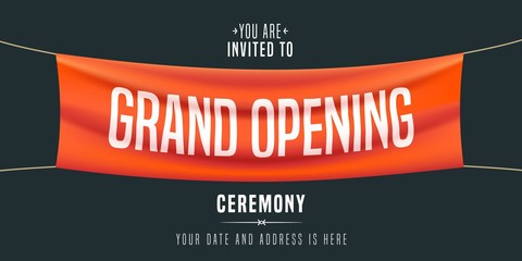 Grand opening vector illustration, background