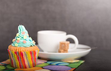 homemade cupcakes with frosting