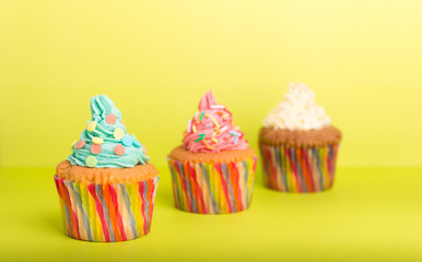 homemade cupcakes with frosting