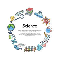 Vector sketched science or chemistry