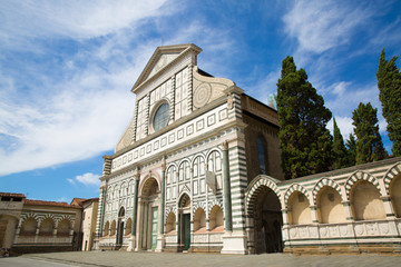 Fototapeta na wymiar Santa Maria Novella Basilica, Florence, Italy. First great basilica in Florence and city principal Dominican church.