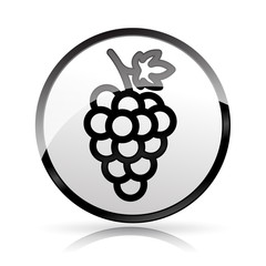 grapes icon on white background