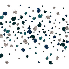 Vector Confetti Background Pattern. Element of design. Color spirals on a white background