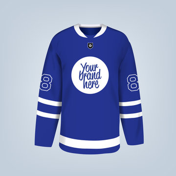 Vector illustration of hockey team jersey template