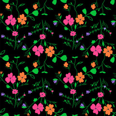 Beautiful seamless floral textile pattern for design