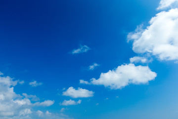 blue sky background with tiny clouds