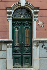 Antique Portuguese Architecture: Old Door in a Street- Portugal