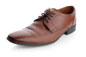 Elegant male shoe on white background